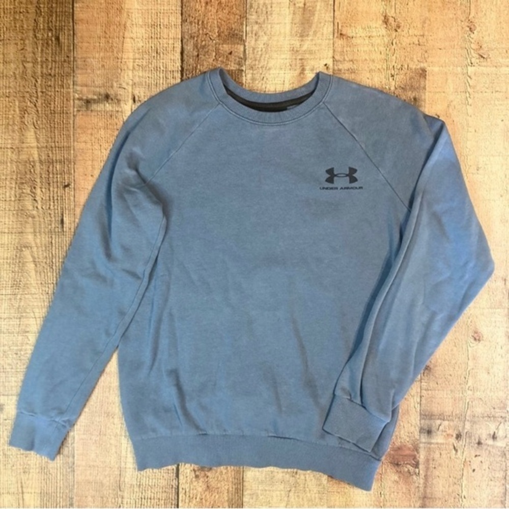 Under Armour ColdGear Mens Small Blue‎ Loose Fit Crewneck Sweatshirt Pullover